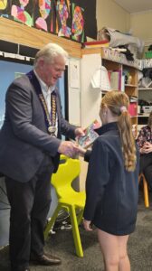 Phil Nixon, Mayor of South Taranaki at Rawhitiroa School